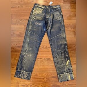 NÜ by Denmark Vanea Jean Blue mix Size Large/30. Gold highlights. NWT